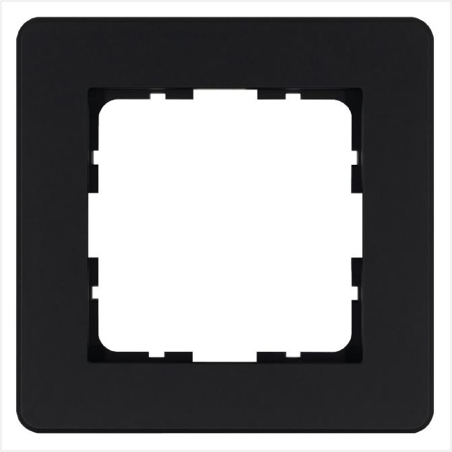 Рамка 1-м G-Flex черн. матов. soft touch Jasmart G1101PB Рамка 1-м G-Flex черн. матов. soft touch Jasmart G1101PB