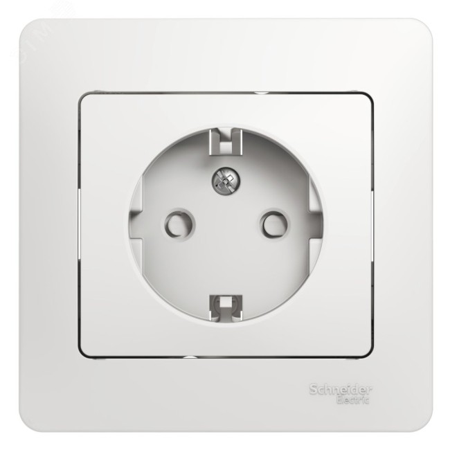 GLOSSA Розетка с заземлением со шторками в сборе белая GLOSSA Розетка с заземлением со шторками в сборе белая