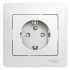 GLOSSA Розетка с заземлением со шторками в сборе белая GLOSSA Розетка с заземлением со шторками в сборе белая