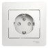 GLOSSA Розетка с заземлением со шторками в сборе белая GLOSSA Розетка с заземлением со шторками в сборе белая