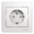 GLOSSA Розетка с заземлением со шторками в сборе белая GLOSSA Розетка с заземлением со шторками в сборе белая