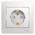 GLOSSA Розетка с заземлением со шторками в сборе белая GLOSSA Розетка с заземлением со шторками в сборе белая