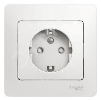 GLOSSA Розетка с заземлением со шторками в сборе белая GLOSSA Розетка с заземлением со шторками в сборе белая