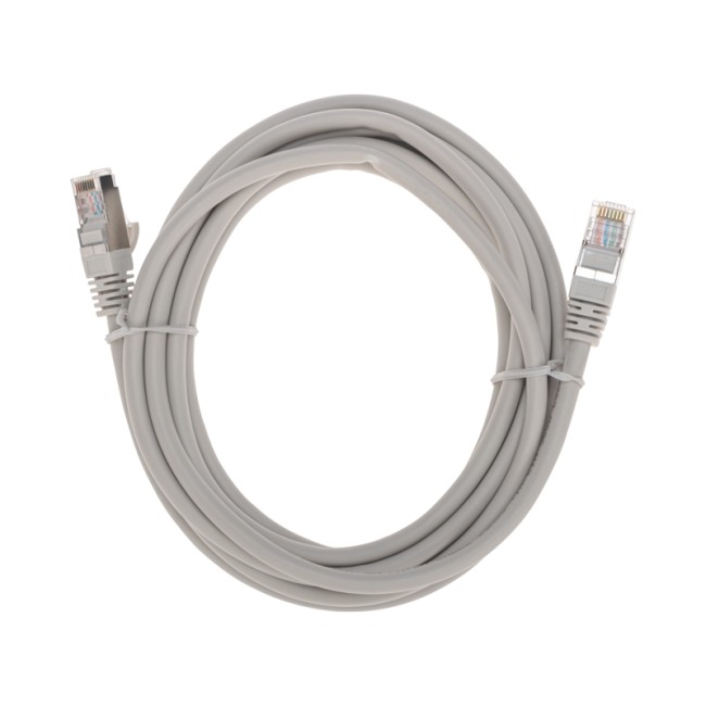 Патч-корд S/FTP CAT 6A (10G), RJ45-RJ45, 28AWG, LSZH, серый, 3м REXANT