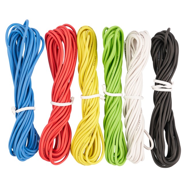 Набор автопровода REXANT «Радуга» 1х0,50 мм, 6 цветов (белый, желтый, зеленый, красный, синий, черный) по 3 метра