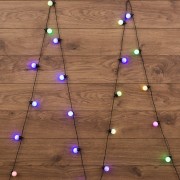 Гирлянда Шарики Ø30мм, 5м, темно-зеленый ПВХ, 25 диодов, цвет RGB Гирлянда Шарики Ø30мм, 5м, темно-зеленый ПВХ, 25 диодов, цвет RGB