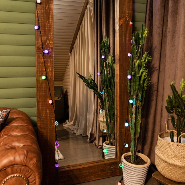 Гирлянда Шарики Ø30мм, 5м, темно-зеленый ПВХ, 25 диодов, цвет RGB Гирлянда Шарики Ø30мм, 5м, темно-зеленый ПВХ, 25 диодов, цвет RGB