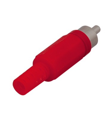 Разъем штекер RCA красный пайка REXANT