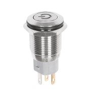 Кнопка антивандальная Ø16 12В(LED) Б/Фикс (5с) OFF-(ON)/ON-(OFF) плоская подсв/синяя POWER (A-16-F5) REXANT Кнопка антивандальная Ø16 12В(LED) Б/Фикс (5с) OFF-(ON)/ON-(OFF) плоская подсв/синяя POWER (A-16-F5) REXANT