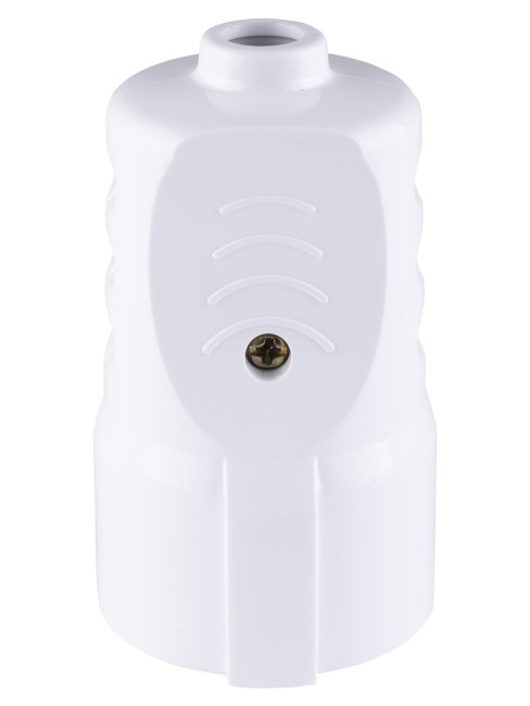 Кабельная розетка рифленая 2П+З 16А 250B белая TDM