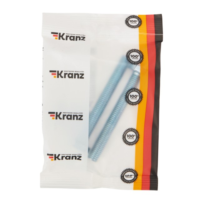 Болт шестигранный KRANZ DIN 933, 10х80, пакет (2шт.) Болт шестигранный KRANZ DIN 933, 10х80, пакет (2шт.)