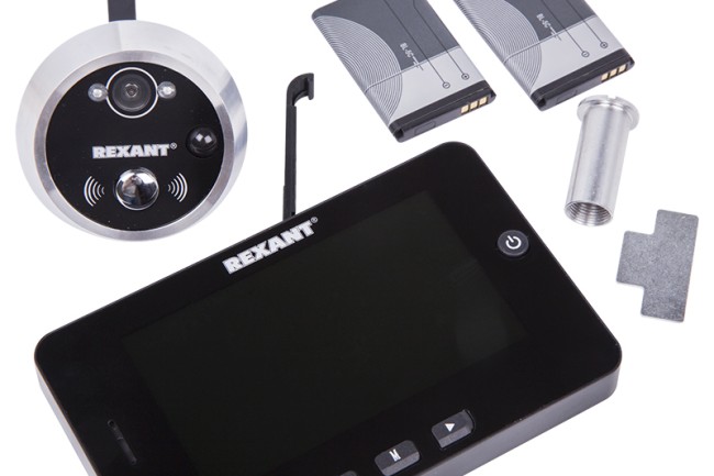 Видеоглазок дверной REXANT, с функцией записи видео/фото по движению, ночной режим работы