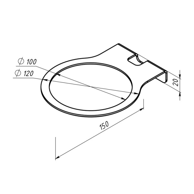 Кронштейн для колонок, настенный, белый REXANT