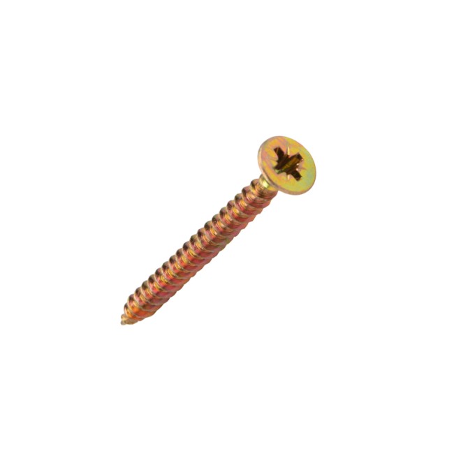 Саморез универсальный KRANZ 4.5х50, желтый цинк, короб (200 шт./уп.)