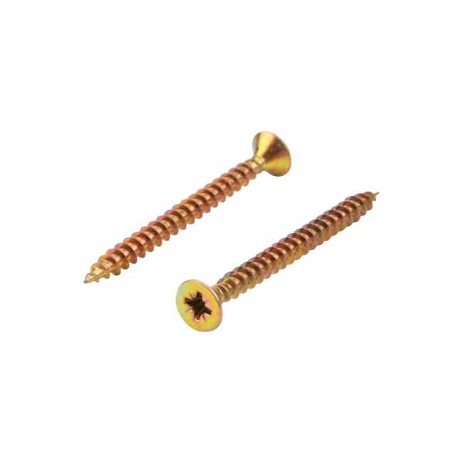 Саморез универсальный KRANZ 4.5х50, желтый цинк, короб (200 шт./уп.)