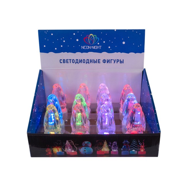 Фигура светодиодная на подставке Пингвин Кристалл, RGB Фигура светодиодная на подставке Пингвин Кристалл, RGB