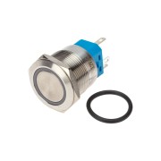 Кнопка антивандальная Ø 22 12В(LED) Б/Фикс (5с) OFF-(ON)/ON-(OFF) подсв./зеленая REXANT Кнопка антивандальная Ø 22 12В(LED) Б/Фикс (5с) OFF-(ON)/ON-(OFF) подсв./зеленая REXANT