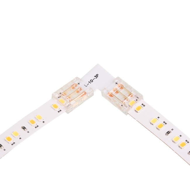 Коннектор WOLTA WLS-3PIN-CCT-SMD-10MM-L угловой для ленты SMD CCT шириной 10мм, комплект 3шт. Коннектор WOLTA WLS-3PIN-CCT-SMD-10MM-L угловой для ленты SMD CCT шириной 10мм, комплект 3шт.