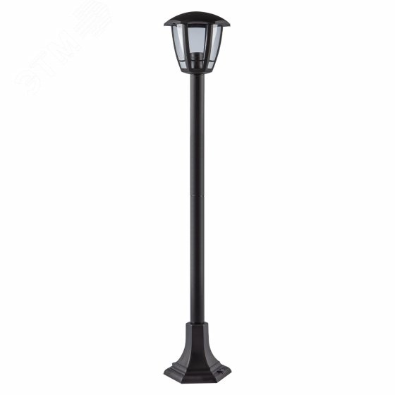 Светильник садово-парковый 4гран черный напольный 112см E27 IP44(У1) НТУ 07-40-002 Валенсия 4 (60)