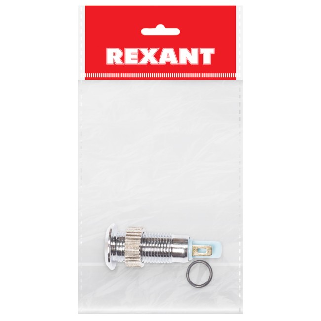 Индикатор металл Ø8 12В желтый LED (GQ8F-D)  REXANT