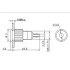Индикатор металл Ø8 12В желтый LED (GQ8F-D)  REXANT