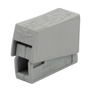 Строительно-монтажная клемма СМК 224-101 для светильника на 1 проводник (1,0-2,5)/(0,5-2,5) мм², серая (10 шт./уп.) REXANT Строительно-монтажная клемма СМК 224-101 для светильника на 1 проводник (1,0-2,5)/(0,5-2,5) мм², серая (10 шт./уп.) REXANT