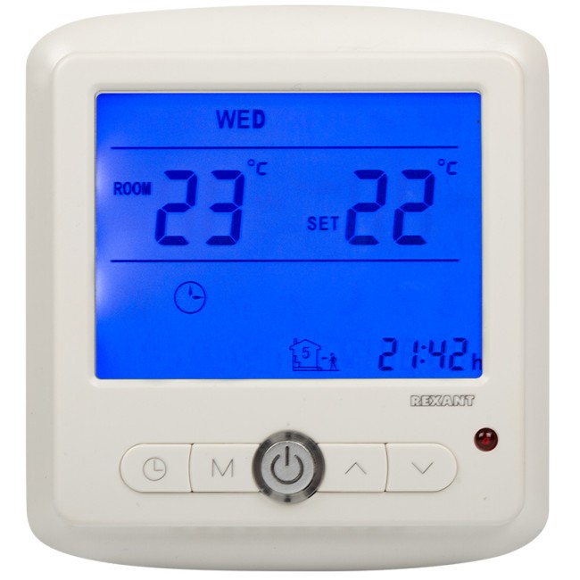 Терморегулятор R860XT с дисплеем и автоматическим программированием REXANT Терморегулятор R860XT с дисплеем и автоматическим программированием REXANT