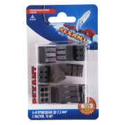 Экспресс-клемма с пастой СМК 773-306, 6-проводная до 2,5 мм² серая, (блистер 10 шт) REXANT Экспресс-клемма с пастой СМК 773-306, 6-проводная до 2,5 мм² серая, (блистер 10 шт) REXANT