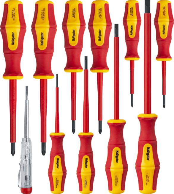Набор отверток диэлектрических NHT-Оtd03-H11 (11шт) Navigator 95 265