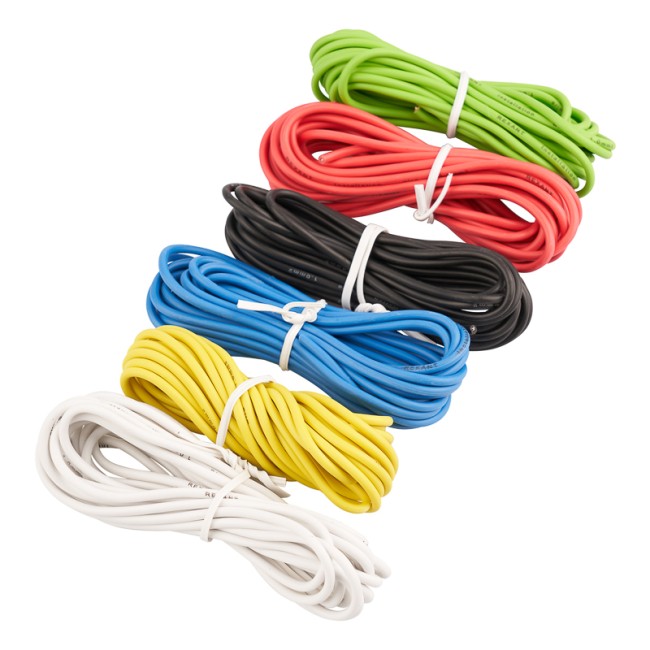 Набор автопровода REXANT «Радуга» 1х1,00 мм, 6 цветов (белый, желтый, зеленый, красный, синий, черный) по 3 метра
