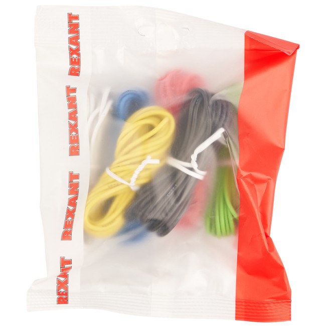 Набор автопровода REXANT «Радуга» 1х1,00 мм, 6 цветов (белый, желтый, зеленый, красный, синий, черный) по 3 метра