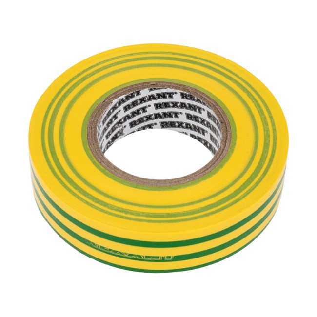 Изолента ПВХ профессиональная 0,18х19 мм х 20 м, желто-зеленая (10 шт/уп) REXANT Изолента ПВХ профессиональная 0,18х19 мм х 20 м, желто-зеленая (10 шт/уп) REXANT