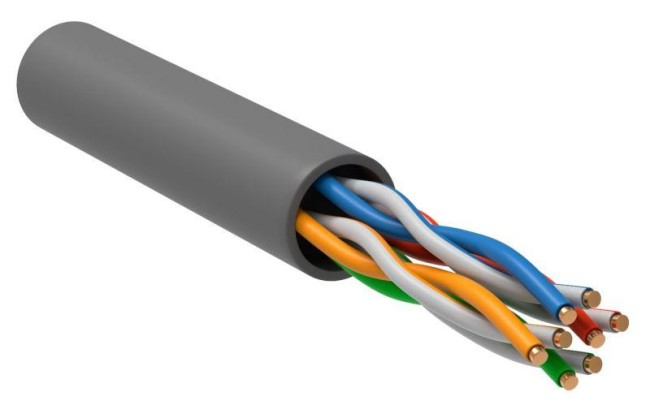 Кабель витая пара U/UTP кат.5E 4х2х24AWG solid CU PVC сер. (м) GENERICA BC1-C5E04-111-305-G Кабель витая пара U/UTP кат.5E 4х2х24AWG solid CU PVC сер. (м) GENERICA BC1-C5E04-111-305-G