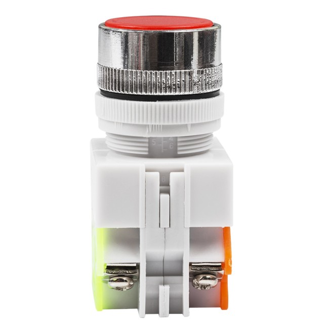 Выключатель-кнопка 10А ON-ON Фикс Ø22 красная Стоп  REXANT