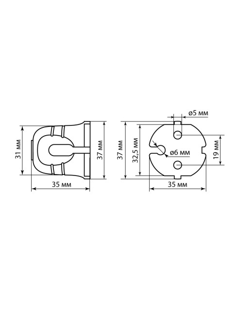 Кабельная розетка б/з белая с красной вставкой 10А 250B белая TDM Кабельная розетка б/з белая с красной вставкой 10А 250B белая TDM