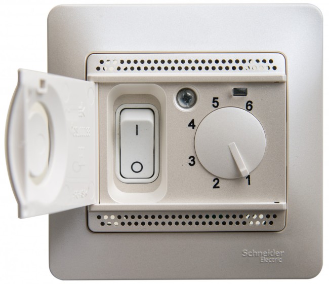 GLOSSA Термостат электронный теплого пола с датчиком 10A перламутр в сборе GLOSSA Термостат электронный теплого пола с датчиком 10A перламутр в сборе