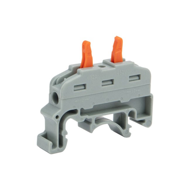 Клемма СМК 222-421D проходная 1-полюсная, с креплением на DIN-рейку (0,08-4 мм²) серая (25 шт./уп.) REXANT Клемма СМК 222-421D проходная 1-полюсная, с креплением на DIN-рейку (0,08-4 мм²) серая (25 шт./уп.) REXANT