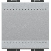 LivingLight Кнопка с автоматическими клеммами 2 модуля алюминий LivingLight Кнопка с автоматическими клеммами 2 модуля алюминий