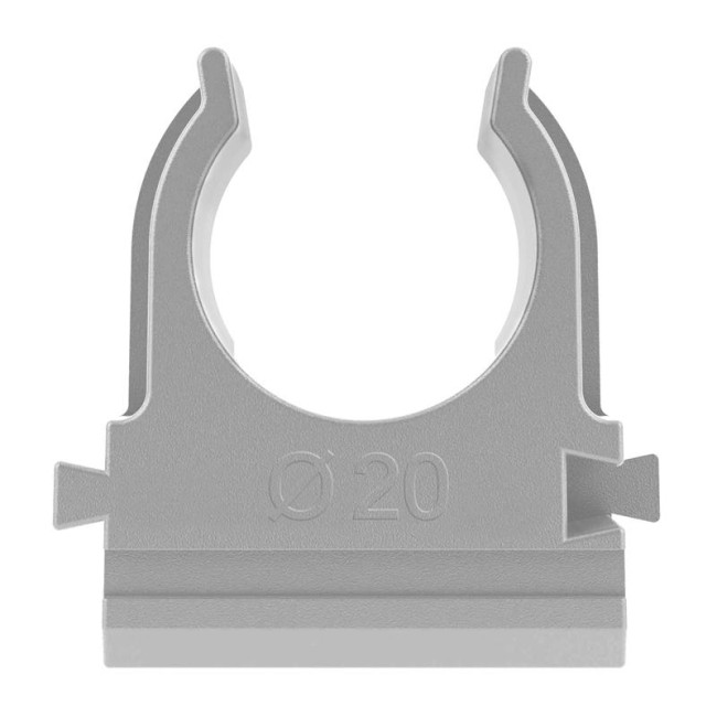 Держатель для труб (клипса) d20мм сер. TOKOV ELECTRIC TKE-LC-20-G Держатель для труб (клипса) d20мм сер. TOKOV ELECTRIC TKE-LC-20-G