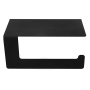 Держатель для туалетной бумаги с полкой хранения, черный REXANT Держатель для туалетной бумаги с полкой хранения, черный REXANT