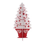 Фигура Елочка складная 3D, 56*30 см, цвет красный/белый Фигура Елочка складная 3D, 56*30 см, цвет красный/белый