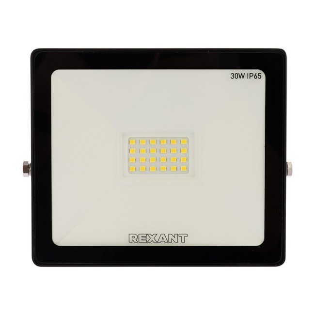 Прожектор светодиодный СДО 30Вт 2400Лм 6500К холодный свет, черный корпус REXANT Прожектор светодиодный СДО 30Вт 2400Лм 6500К холодный свет, черный корпус REXANT