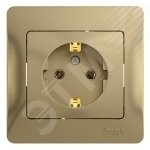 GLOSSA Розетка с заземлением в сборе титан
