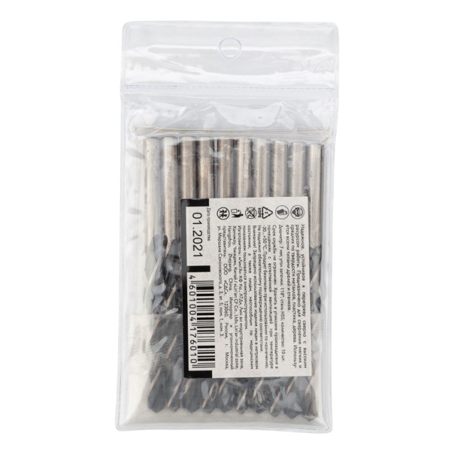 Сверло по металлу 7,0х109х69 мм HSS (10 шт. в упаковке) DIN 338 Kranz