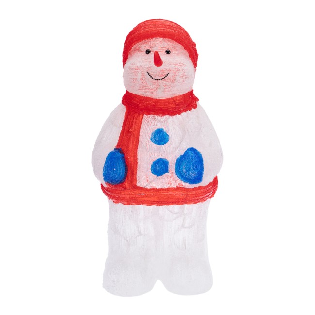 Акриловая светодиодная фигура Снеговик в синих варежках 31х25х59 см, IP65, понижающий трансформатор в комплекте NEON-NIGHT Акриловая светодиодная фигура Снеговик в синих варежках 31х25х59 см, IP65, понижающий трансформатор в комплекте NEON-NIGHT