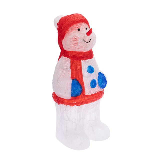 Акриловая светодиодная фигура Снеговик в синих варежках 31х25х59 см, IP65, понижающий трансформатор в комплекте NEON-NIGHT Акриловая светодиодная фигура Снеговик в синих варежках 31х25х59 см, IP65, понижающий трансформатор в комплекте NEON-NIGHT