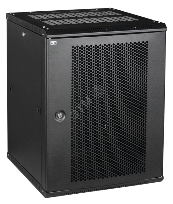Шкаф LINEA W 9U 600x600 мм дверь перфорированная RAL9005