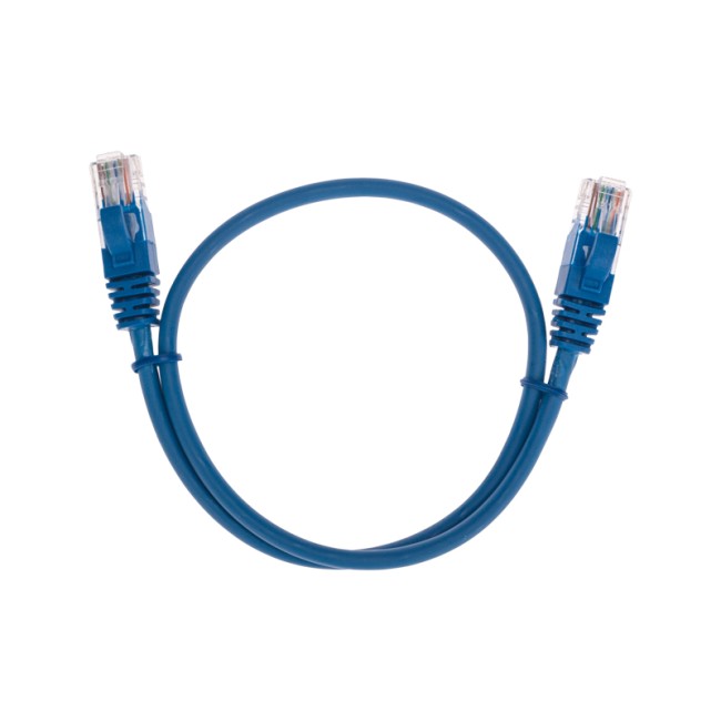 Патч-корд U/UTP, CAT 5e, RJ45-RJ45, 26AWG, LSZH, синий, 0,5м  REXANT
