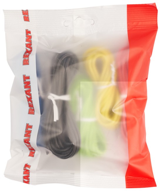 Набор автопровода REXANT «Радуга» 1х1,50 мм, 6 цветов (белый, желтый, зеленый, красный, синий, черный) по 3 метра