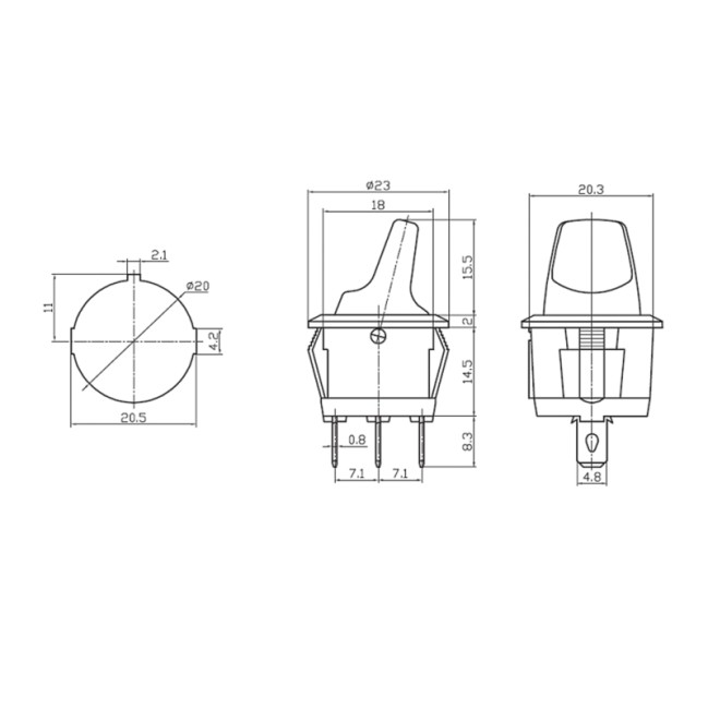 Выключатель клавишный круглый 12V 16А (3с) ON-OFF красный с подсветкой (RWB-224, SС-214) REXANT Выключатель клавишный круглый 12V 16А (3с) ON-OFF красный с подсветкой (RWB-224, SС-214) REXANT